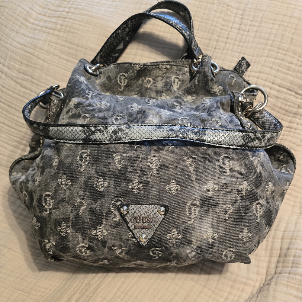 Guess Grey DENIM Women's Bag